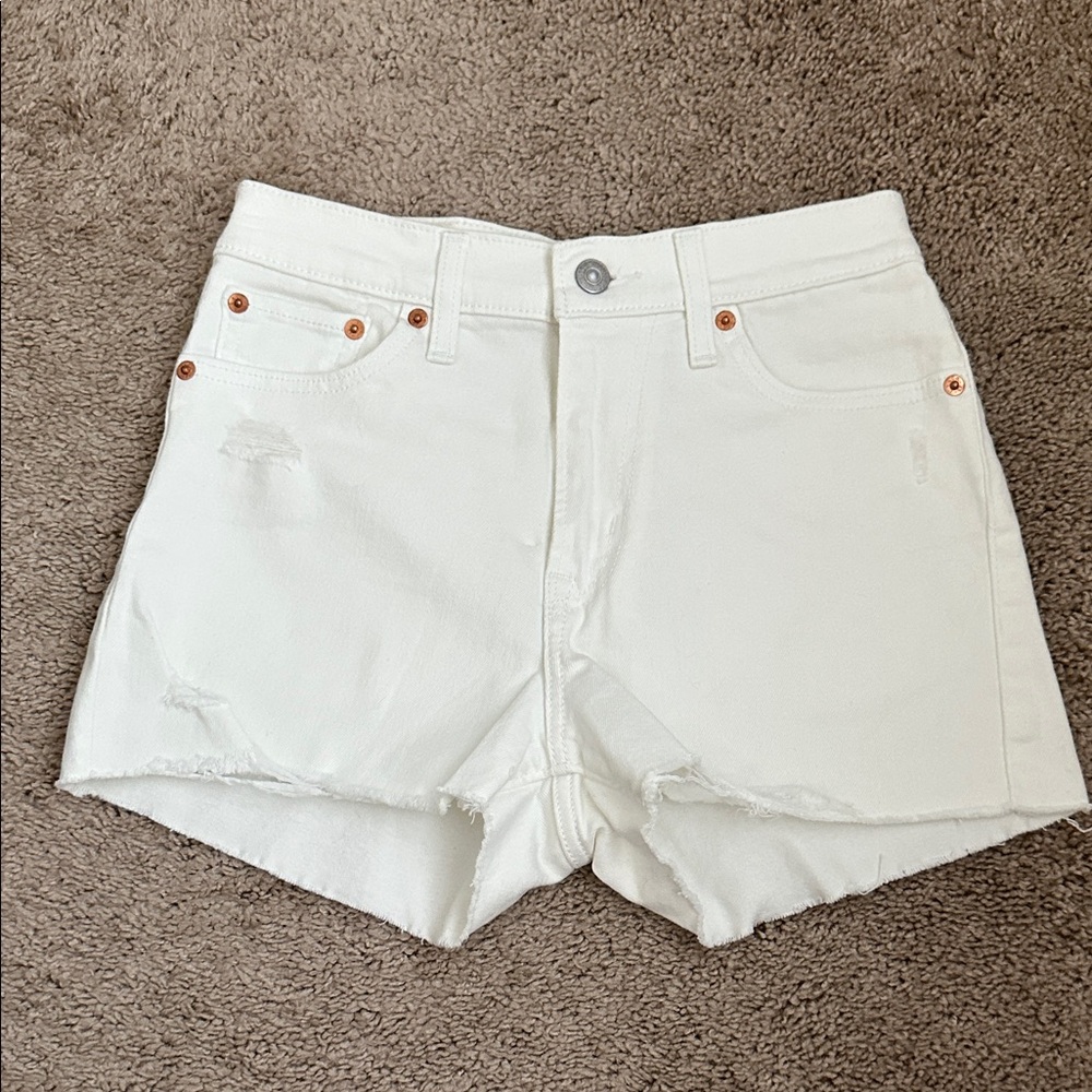 Levi’s High Rise Shorts, 26, White